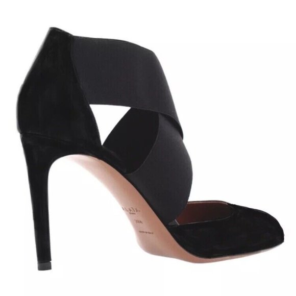 Alaia Black Suede Bandage Strap Heels sz. 38.5 *EUC* MSRP: $1295+tax